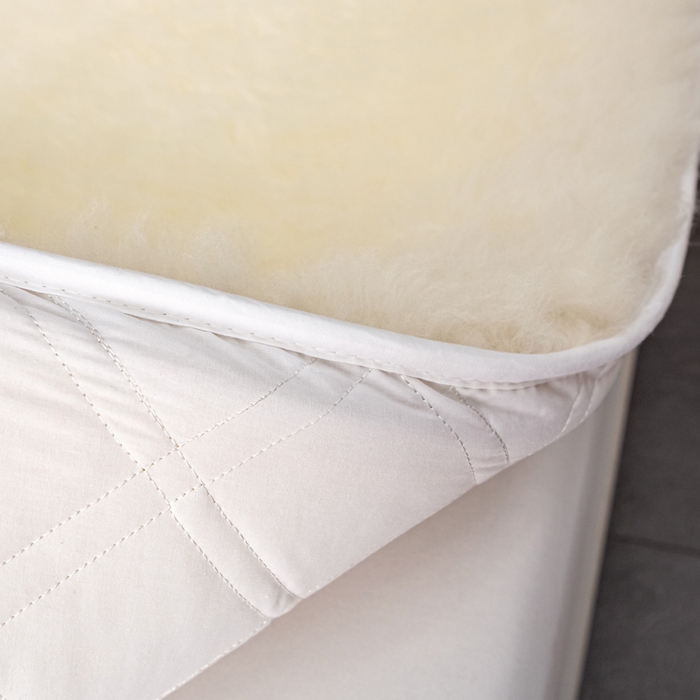 91家纺网 家纺一手货源 找家纺 苏赫床垫 2025新款羊毛床垫短毛款全棉底布 米黄1