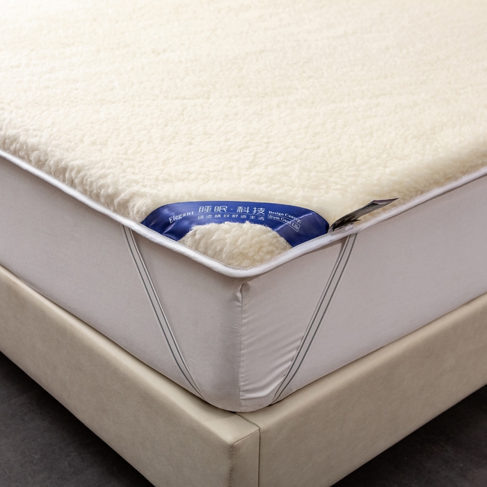 91家纺网 家纺一手货源 找家纺 苏赫床垫 2025新款羊毛床垫短毛款全棉底布 米黄2