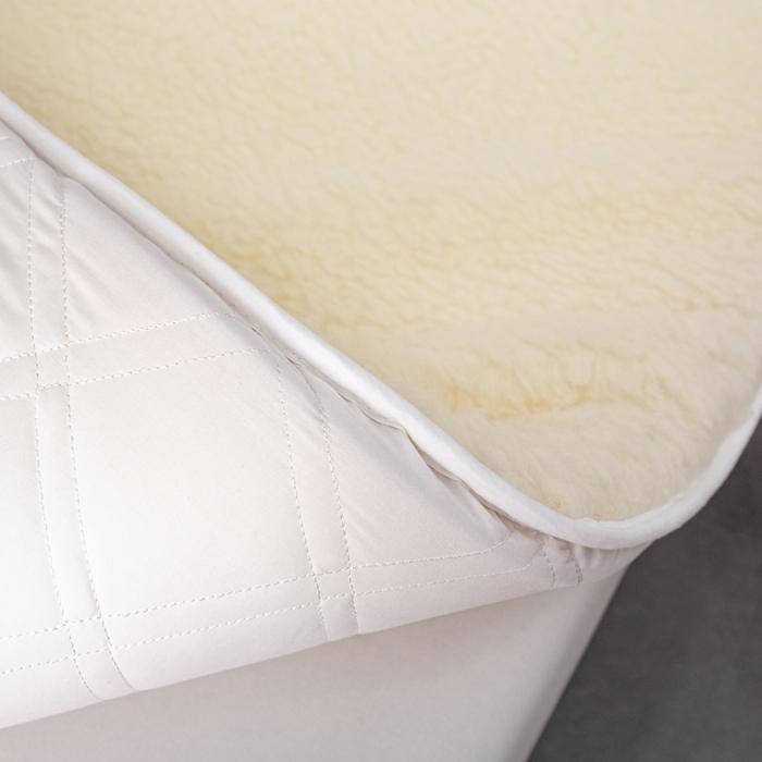 91家纺网 家纺一手货源 找家纺 苏赫床垫 2025新款羊毛床垫短毛款全棉底布 米黄2