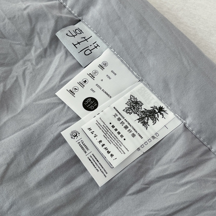 91家纺网 家纺一手货源 找家纺 （总）青螺家纺 2025新款日式简约纯色高克重水洗棉艾草（填充非面料注剂）