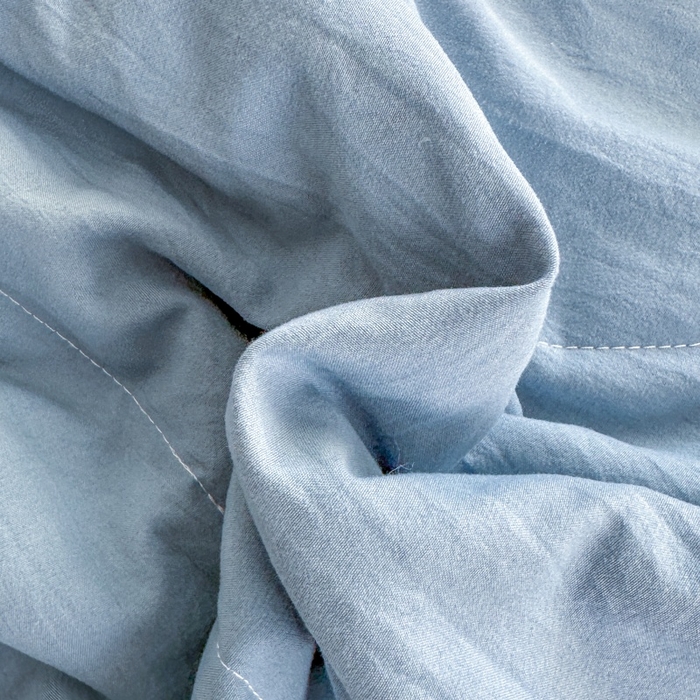 91家纺网 家纺一手货源 找家纺 青螺家纺 2025新款日式简约纯色高克重水洗棉艾草（填充非面料注剂） 蓝色