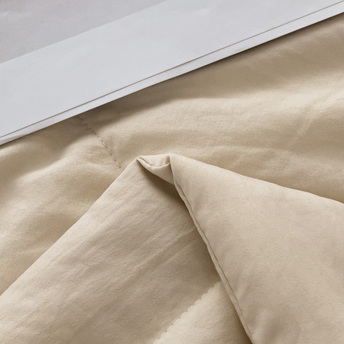 91家纺网 家纺一手货源 找家纺 青螺家纺 2025新款日式简约纯色高克重水洗棉艾草（填充非面料注剂） 米色