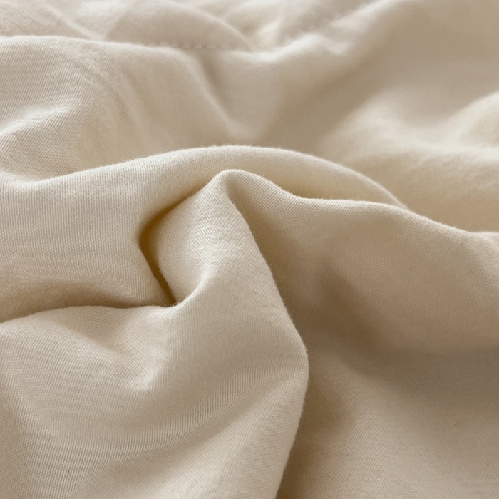 91家纺网 家纺一手货源 找家纺 青螺家纺 2025新款日式简约纯色高克重水洗棉艾草（填充非面料注剂） 米色