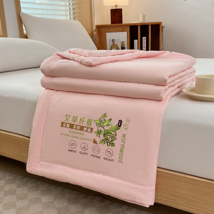 91家纺网 家纺一手货源 找家纺 青螺家纺 2025新款日式简约纯色高克重水洗棉艾草（填充非面料注剂） 玉色