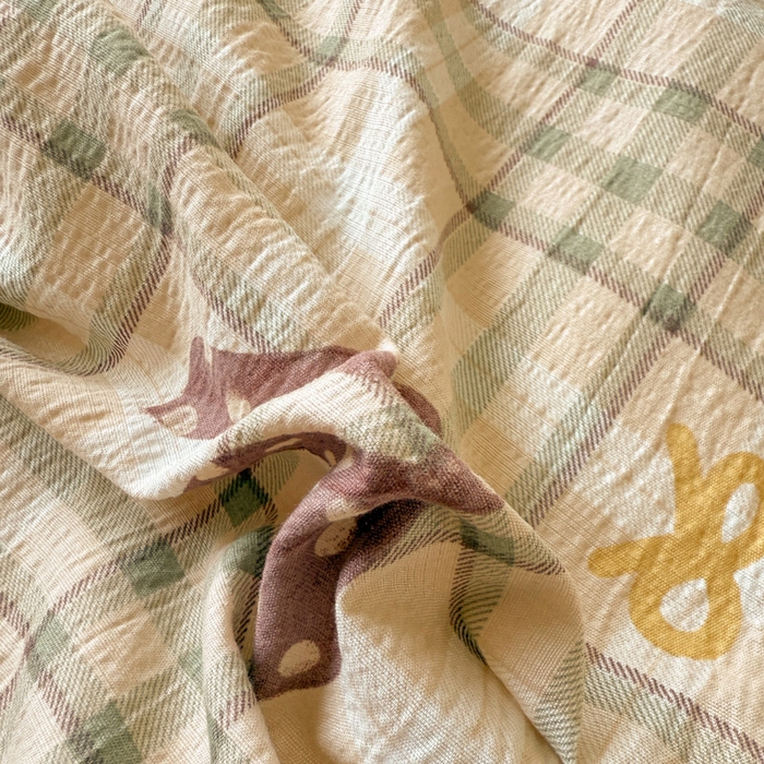 91家纺网 家纺一手货源 找家纺 芯贝儿 2025新款全m纯m花边木m邹邹双层纱水洗m四件套 太妃糖