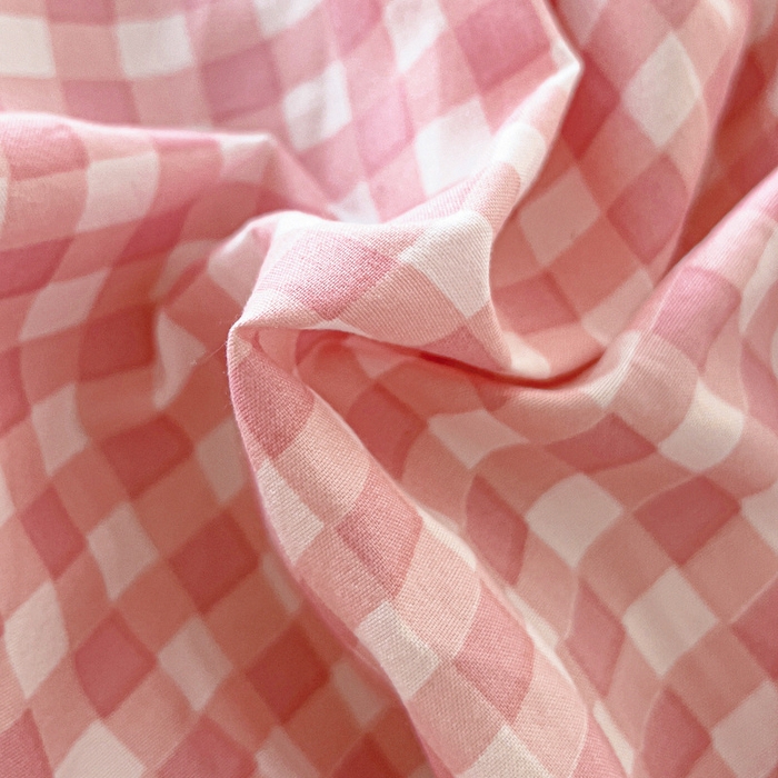 91家纺网 家纺一手货源 找家纺 灰鲸 2025新款云朵棉毛巾绣夏被四件套 郁金香-粉格+奶油黄