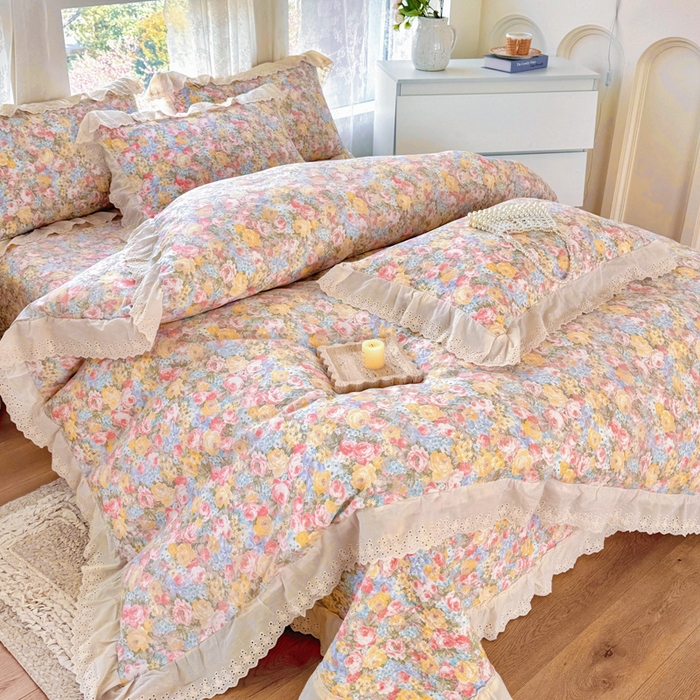 91家纺网 家纺一手货源 找家纺 （总）添越家纺2025新款纯棉砂洗床盖三件套四件套系列