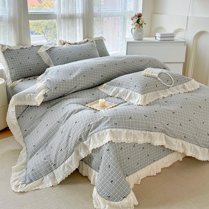 91家纺网 家纺一手货源 找家纺 （总）添越家纺2025新款纯棉砂洗床盖三件套四件套系列