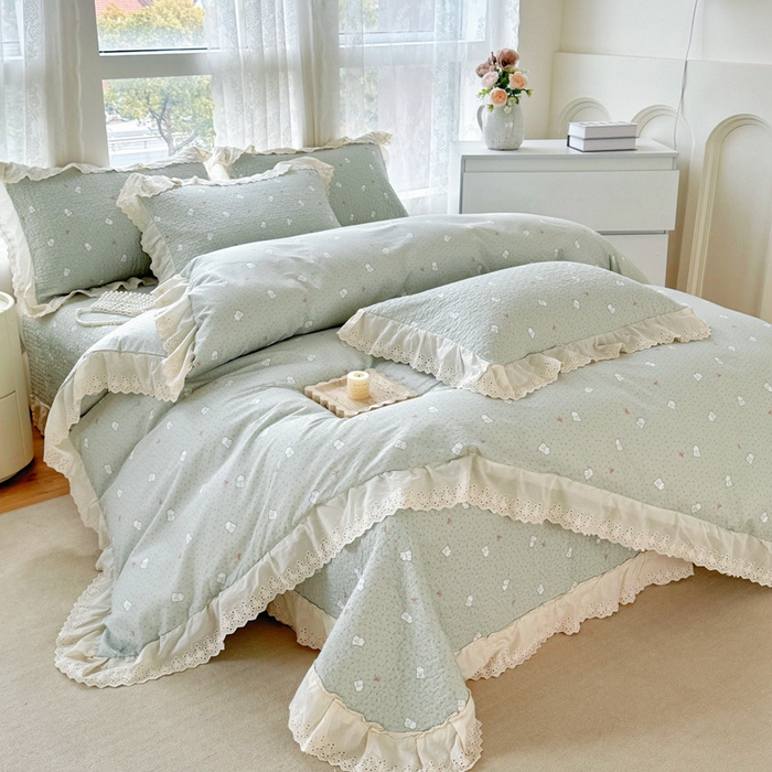 91家纺网 家纺一手货源 找家纺 （总）添越家纺2025新款纯棉砂洗床盖三件套四件套系列