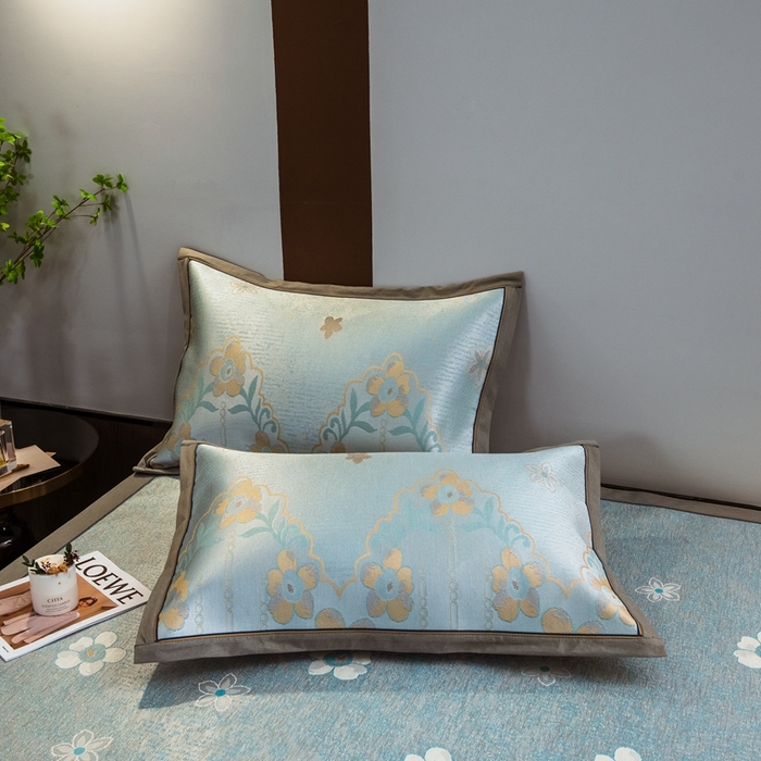 91家纺网 家纺一手货源 找家纺 （总）全季家居 2025新款900D高精密三色纬提花冰丝凉席