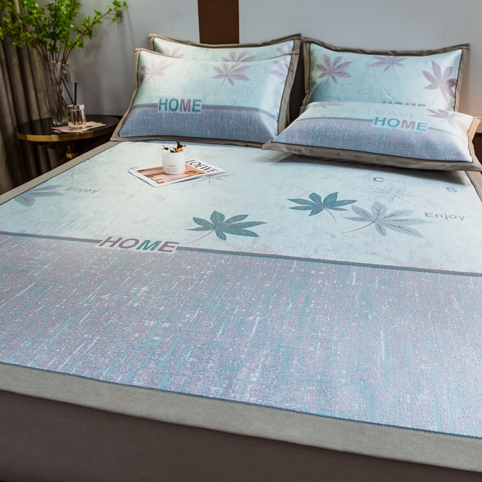 91家纺网 家纺一手货源 找家纺 （总）全季家居 2025新款900D高精密三色纬提花冰丝凉席