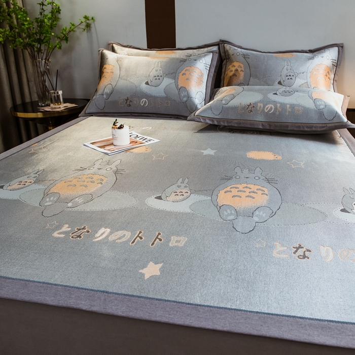 91家纺网 家纺一手货源 找家纺 （总）全季家居 2025新款900D高精密三色纬提花冰丝凉席