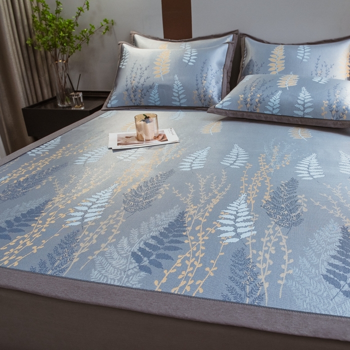 91家纺网 家纺一手货源 找家纺 （总）全季家居 2025新款900D高精密三色纬提花冰丝凉席