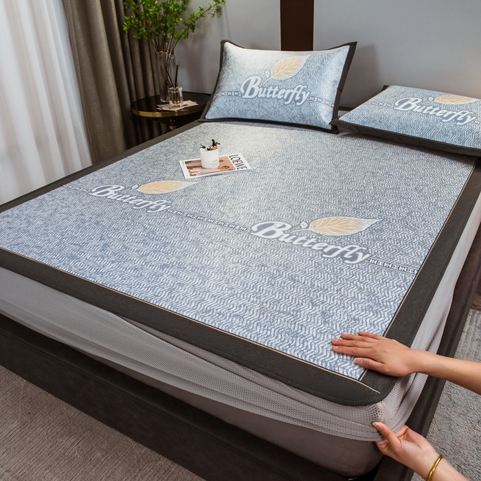 91家纺网 家纺一手货源 找家纺 （总）全季家居 2025新款900D高精密三色纬提花冰丝凉席