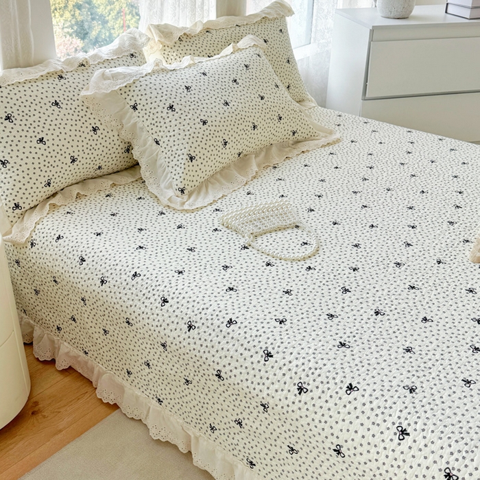 91家纺网 家纺一手货源 找家纺 添越家纺2025新款纯棉砂洗床盖三件套四件套系列 夜魅