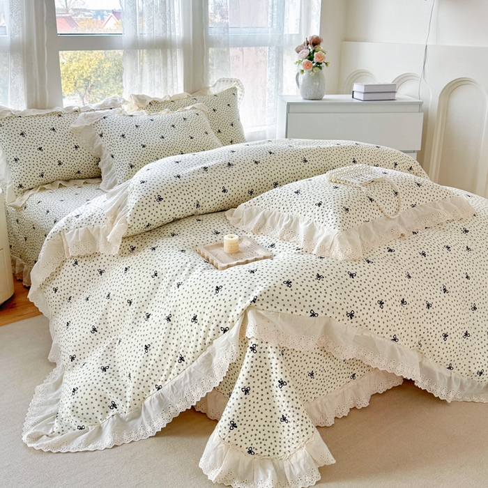 91家纺网 家纺一手货源 找家纺 添越家纺2025新款纯棉砂洗床盖三件套四件套系列 夜魅