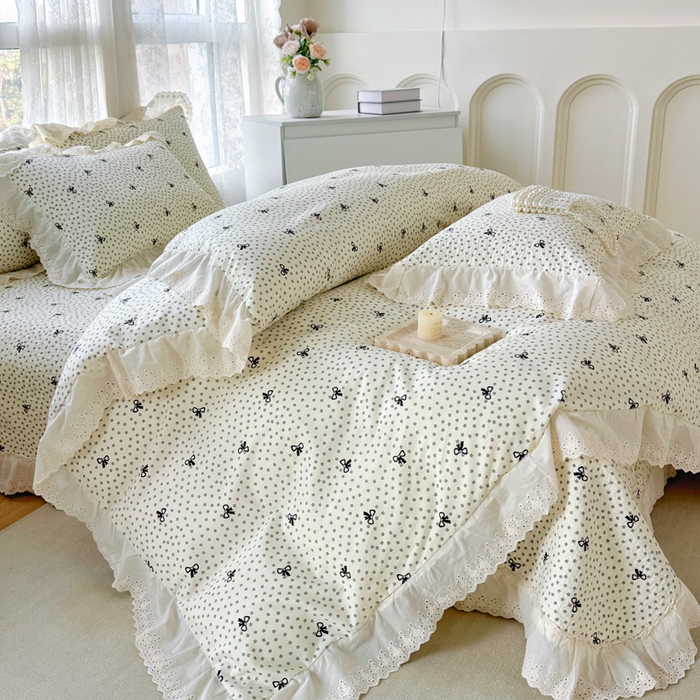 91家纺网 家纺一手货源 找家纺 添越家纺2025新款纯棉砂洗床盖三件套四件套系列 夜魅