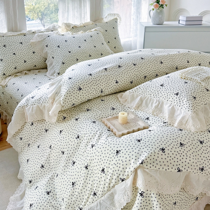 91家纺网 家纺一手货源 找家纺 添越家纺2025新款纯棉砂洗床盖三件套四件套系列 夜魅