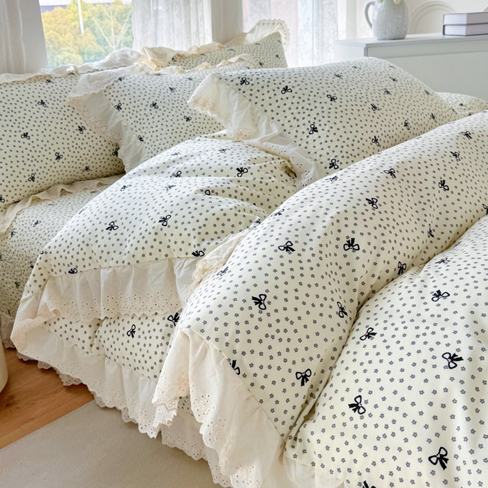 91家纺网 家纺一手货源 找家纺 添越家纺2025新款纯棉砂洗床盖三件套四件套系列 夜魅