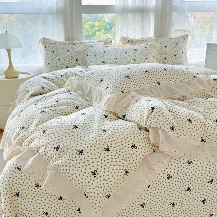 91家纺网 家纺一手货源 找家纺 添越家纺2025新款纯棉砂洗床盖三件套四件套系列 夜魅