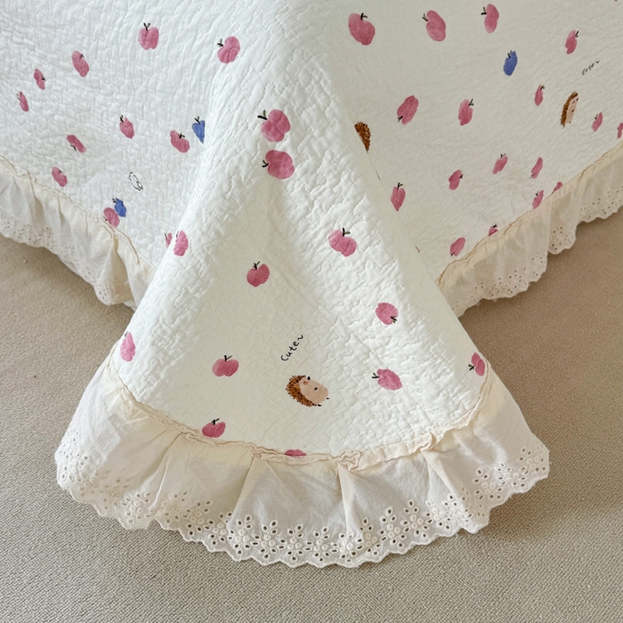 91家纺网 家纺一手货源 找家纺 添越家纺2025新款纯棉砂洗床盖三件套四件套系列 悠闲时光