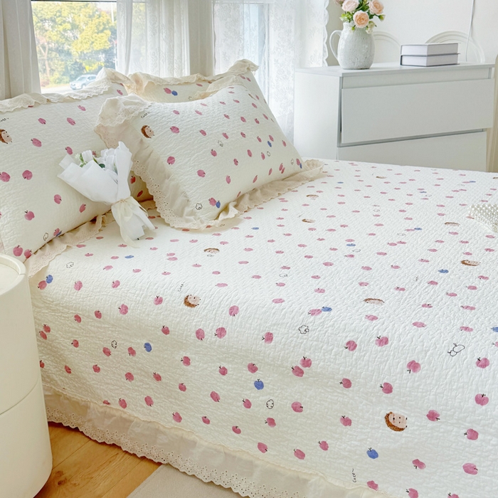 91家纺网 家纺一手货源 找家纺 添越家纺2025新款纯棉砂洗床盖三件套四件套系列 悠闲时光