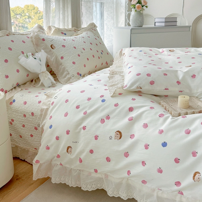 91家纺网 家纺一手货源 找家纺 添越家纺2025新款纯棉砂洗床盖三件套四件套系列 悠闲时光