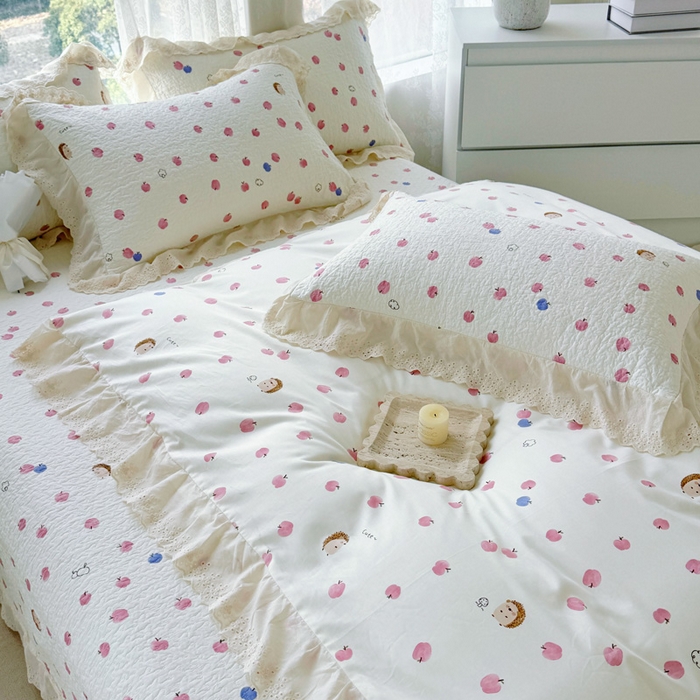 91家纺网 家纺一手货源 找家纺 添越家纺2025新款纯棉砂洗床盖三件套四件套系列 悠闲时光