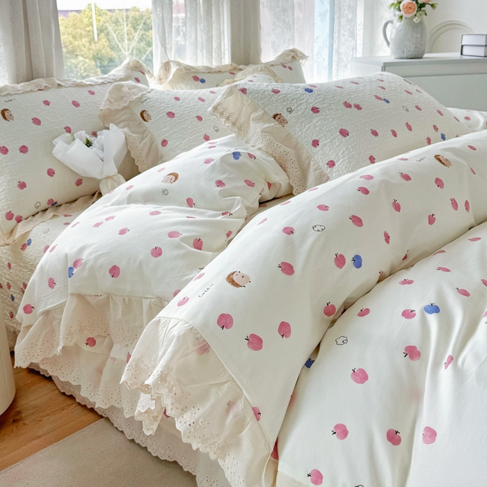 91家纺网 家纺一手货源 找家纺 添越家纺2025新款纯棉砂洗床盖三件套四件套系列 悠闲时光