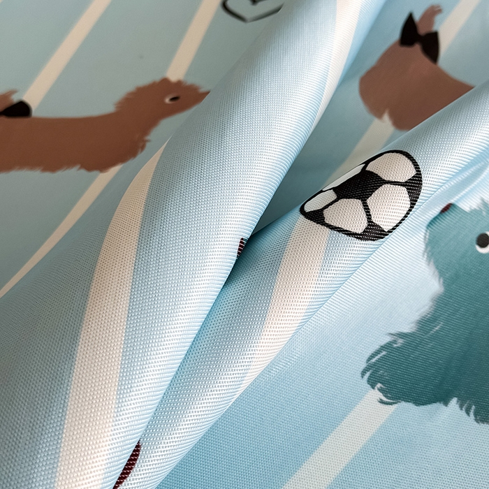 91家纺网 家纺一手货源 找家纺 全季家居 2025新款日韩竖条风格卡通冰丝席 狗狗派对