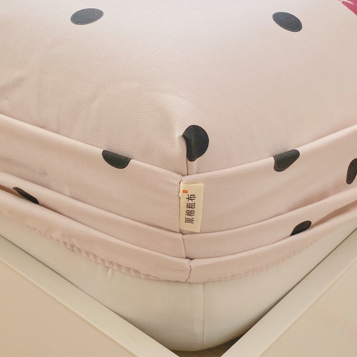 91家纺网 家纺一手货源 找家纺 慕尚家纺 2025新款全棉纯棉老粗布卡通床笠款凉席席子 月亮猫