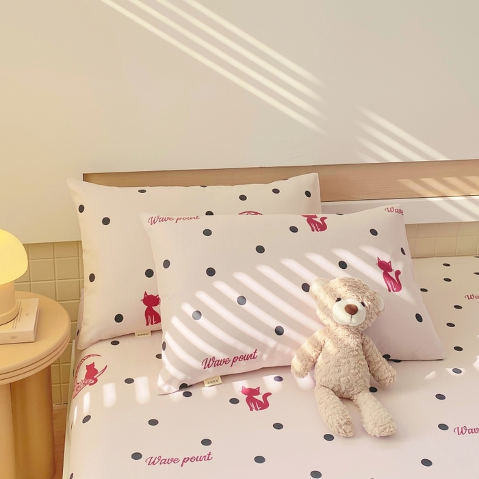 91家纺网 家纺一手货源 找家纺 慕尚家纺 2025新款全棉纯棉老粗布卡通床笠款凉席席子 月亮猫