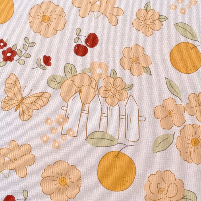 91家纺网 家纺一手货源 找家纺 慕尚家纺 2025新款全棉纯棉老粗布卡通床笠款凉席席子 橙意满满