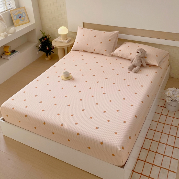 91家纺网 家纺一手货源 找家纺 慕尚家纺 2025新款全棉纯棉老粗布卡通床笠款凉席席子 果乐