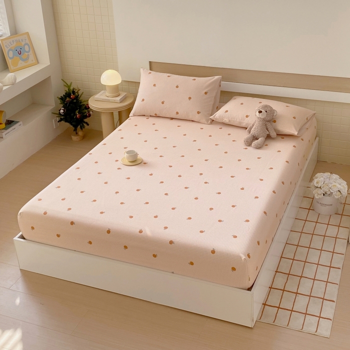 91家纺网 家纺一手货源 找家纺 慕尚家纺 2025新款全棉纯棉老粗布卡通床笠款凉席席子 果乐