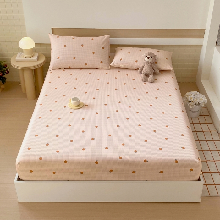 91家纺网 家纺一手货源 找家纺 慕尚家纺 2025新款全棉纯棉老粗布卡通床笠款凉席席子 果乐