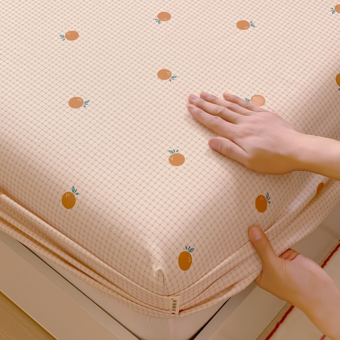 91家纺网 家纺一手货源 找家纺 慕尚家纺 2025新款全棉纯棉老粗布卡通床笠款凉席席子 果乐