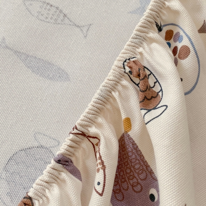 91家纺网 家纺一手货源 找家纺 慕尚家纺 2025新款全棉纯棉老粗布卡通床笠款凉席席子 海底世界