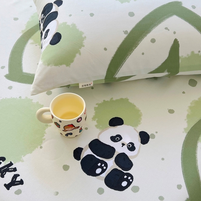 91家纺网 家纺一手货源 找家纺 （总）慕尚家纺 2025新款全棉纯棉老粗布卡通床单款凉席席子