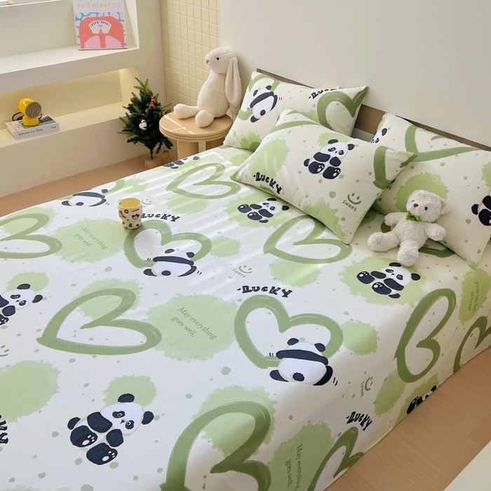 91家纺网 家纺一手货源 找家纺 （总）慕尚家纺 2025新款全棉纯棉老粗布卡通床单款凉席席子