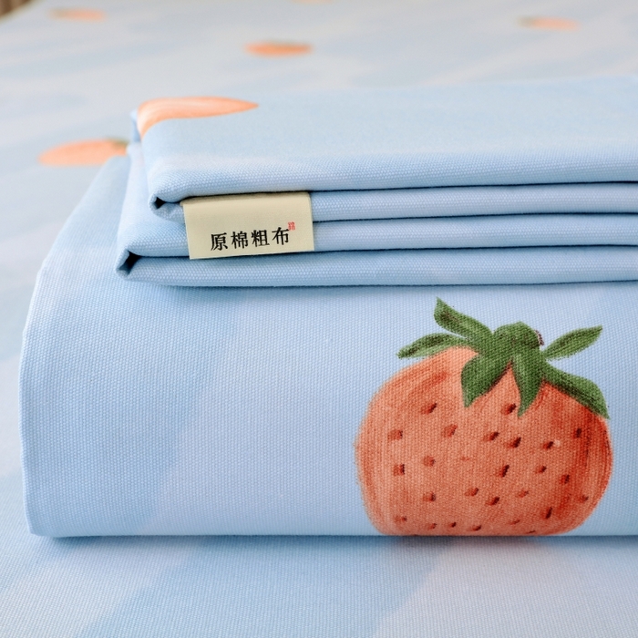 91家纺网 家纺一手货源 找家纺 （总）慕尚家纺 2025新款全棉纯棉老粗布卡通床单款凉席席子