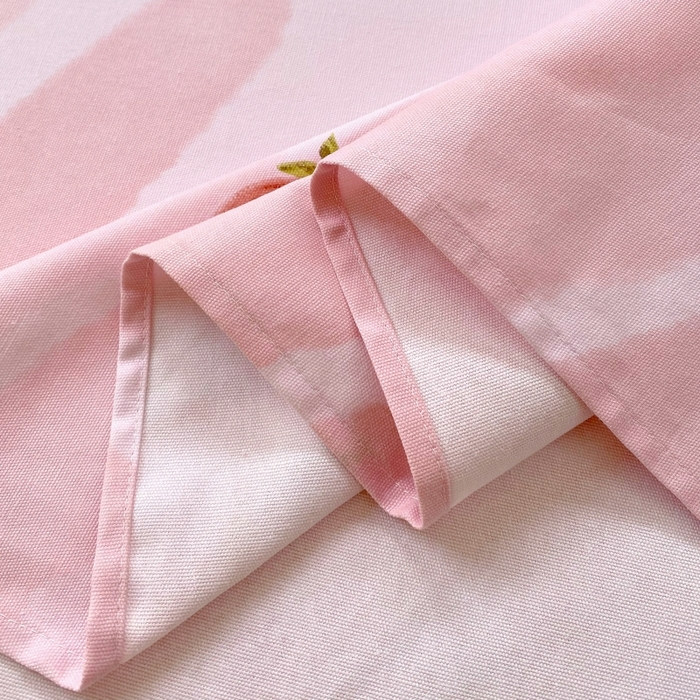 91家纺网 家纺一手货源 找家纺 慕尚家纺 2025新款全棉纯棉老粗布卡通床单款凉席席子 草莓-粉