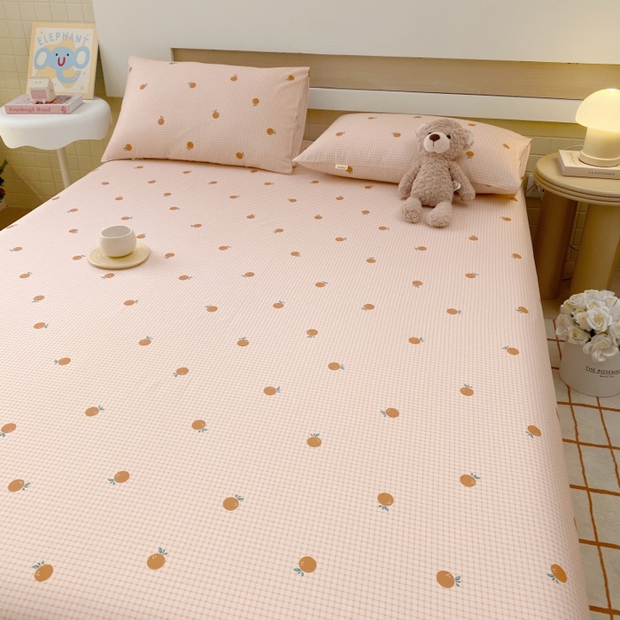 91家纺网 家纺一手货源 找家纺 慕尚家纺 2025新款全棉纯棉老粗布卡通床单款凉席席子 果乐