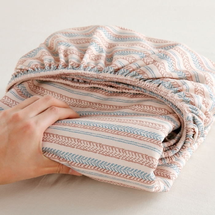 91家纺网 家纺一手货源 找家纺 （总）慕尚家纺 2025新款全棉纯棉老粗布条格床笠款凉席席子