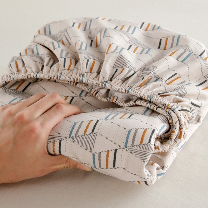 91家纺网 家纺一手货源 找家纺 （总）慕尚家纺 2025新款全棉纯棉老粗布条格床笠款凉席席子