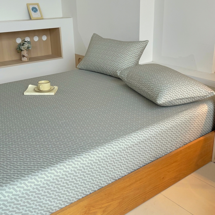 91家纺网 家纺一手货源 找家纺 慕尚家纺 2025新款全棉纯棉老粗布条格床笠款凉席席子 卡罗拉-绿