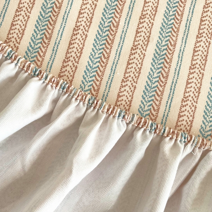 91家纺网 家纺一手货源 找家纺 慕尚家纺 2025新款全棉纯棉老粗布条格床笠款凉席席子 米亚-驼