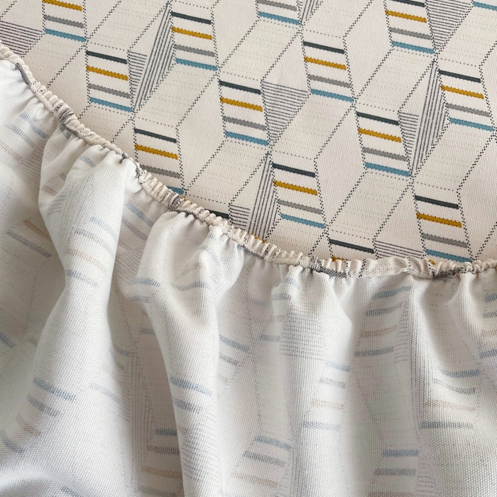 91家纺网 家纺一手货源 找家纺 慕尚家纺 2025新款全棉纯棉老粗布条格床笠款凉席席子 朴雅