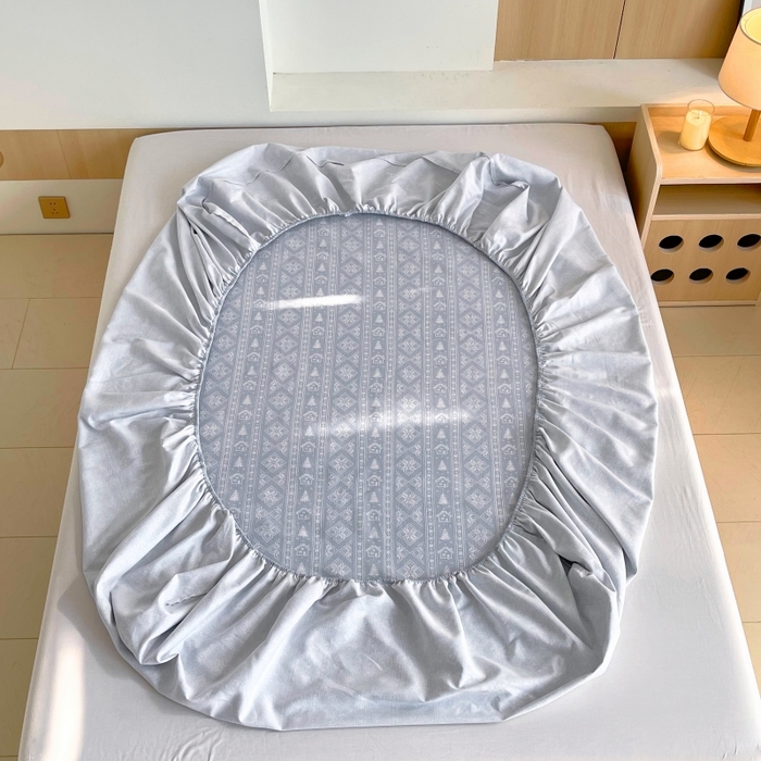 91家纺网 家纺一手货源 找家纺 慕尚家纺 2025新款全棉纯棉老粗布条格床笠款凉席席子 微澜