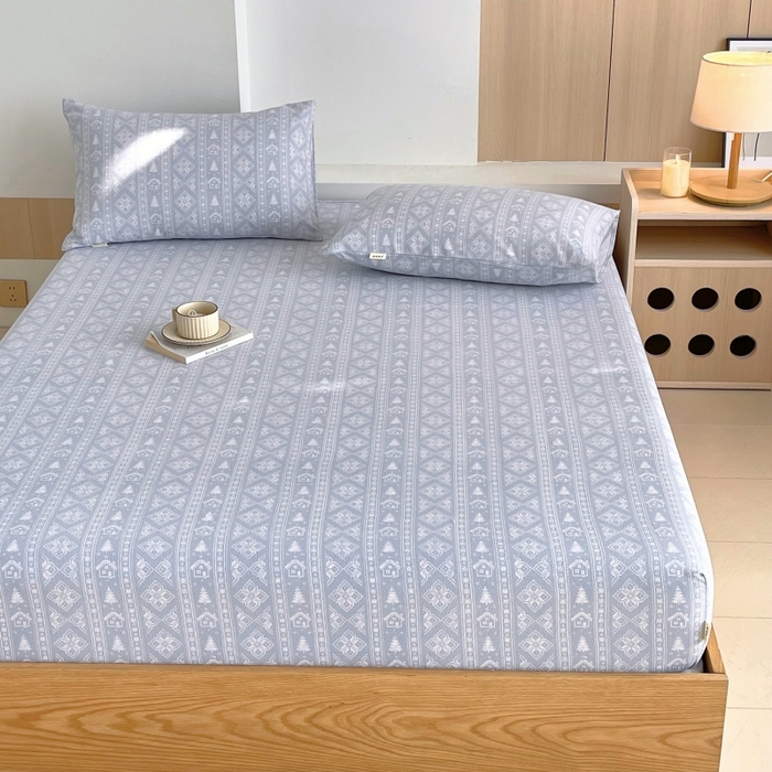 91家纺网 家纺一手货源 找家纺 慕尚家纺 2025新款全棉纯棉老粗布条格床笠款凉席席子 微澜